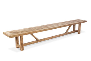 Gather outdoor reclaimed teak bench, Magnolia Lane designer outdoor furniture