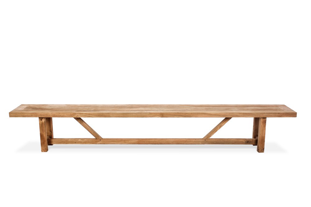 Gather outdoor reclaimed teak bench, Magnolia Lane outdoor furniture