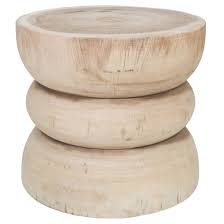 Ghana Side Table in natural by Uniqwa Furniture available through Magnolia Lane