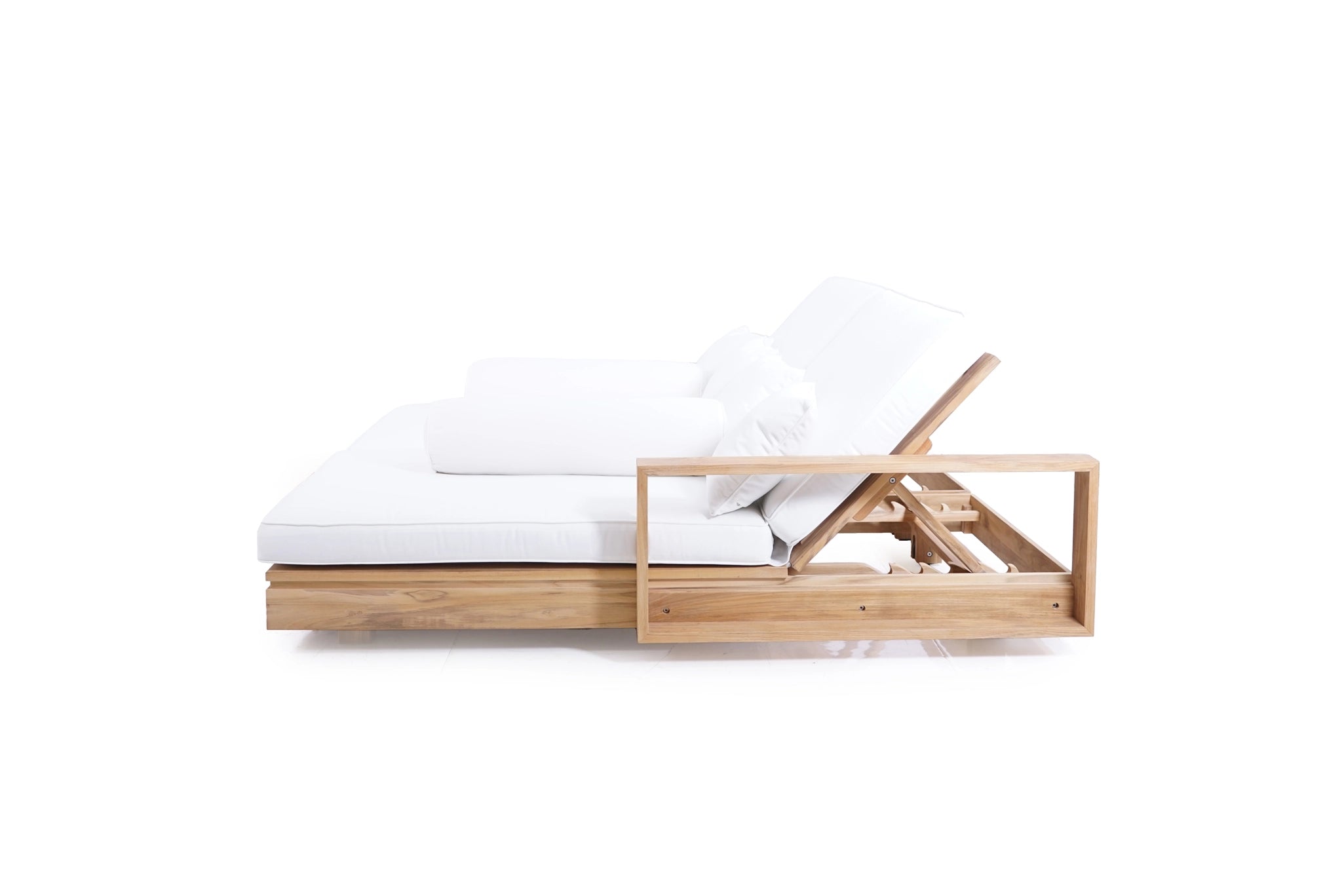 Harbour Island double outdoor sun lounger with arm rests, magnolia lane poolside furniture 1