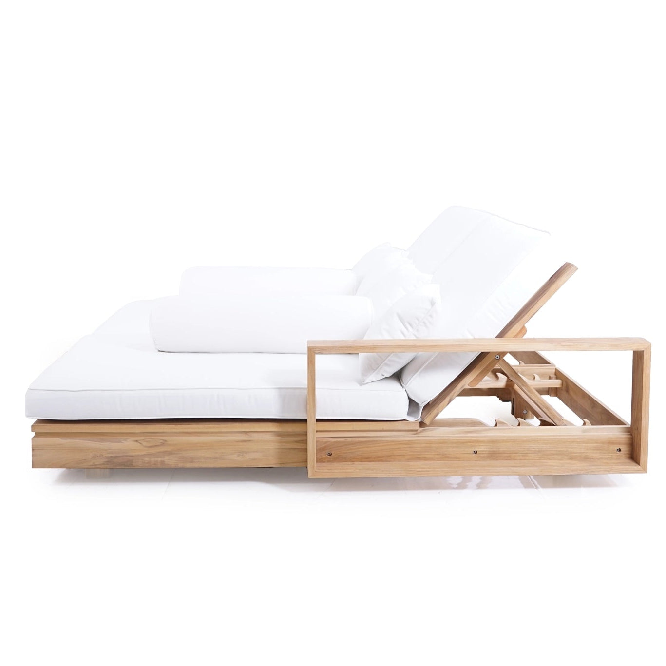 Harbour Island double outdoor sun lounger with arm rests, magnolia lane poolside furniture 1