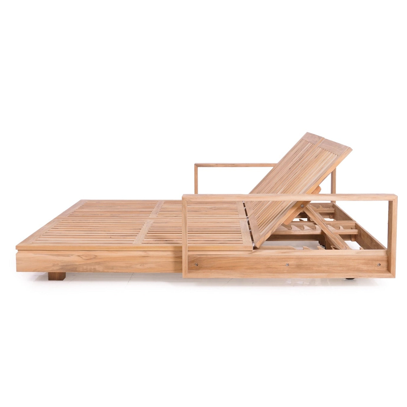 Harbour Island double outdoor sun lounger with arm rests, magnolia lane poolside furniture 3