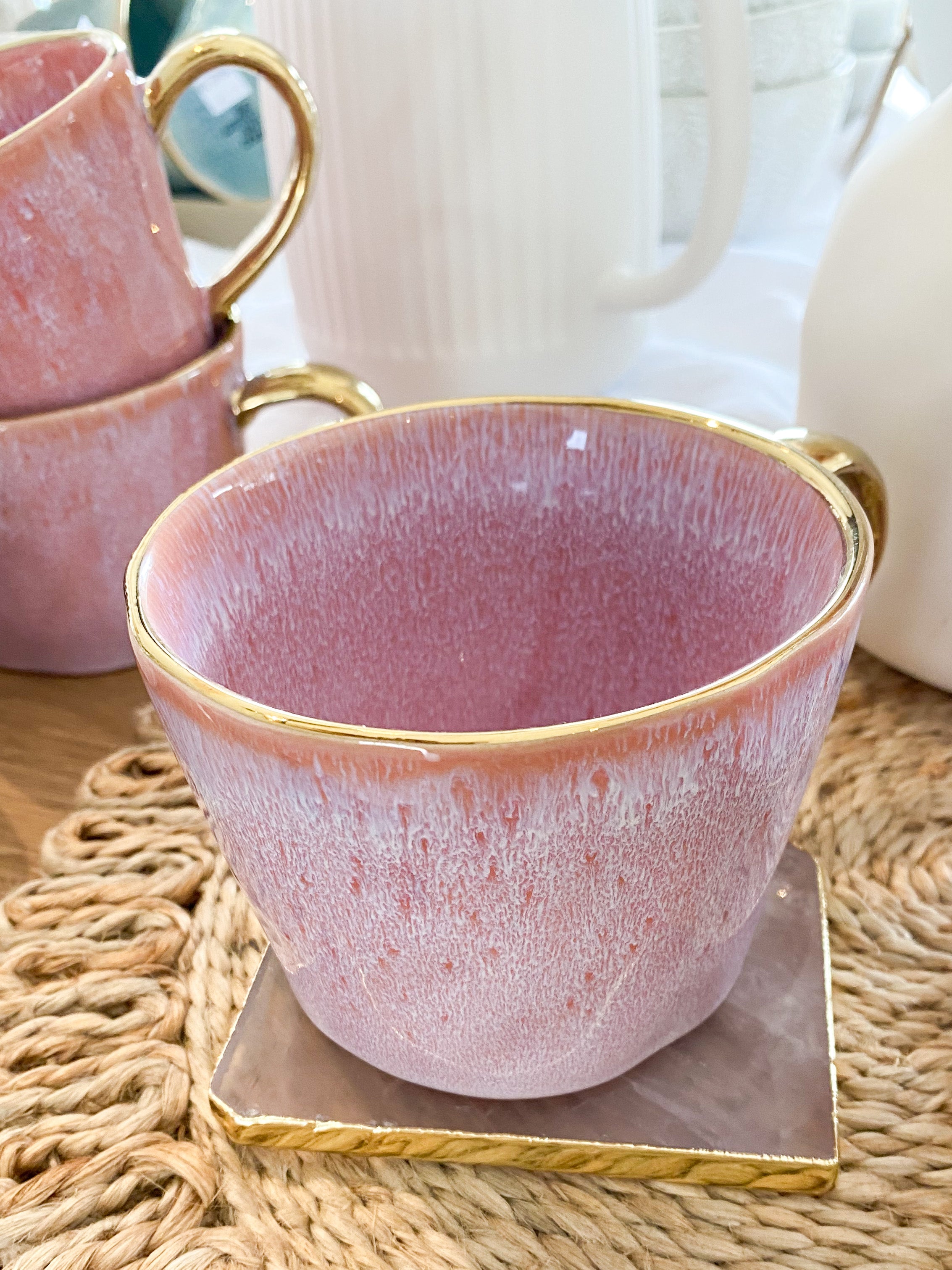 Quartz Coasters - Set of two | Pink - Magnolia Lane