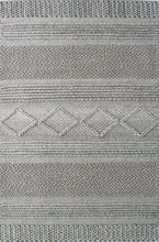 Load image into Gallery viewer, Jasper Knit Grey Wool Rug