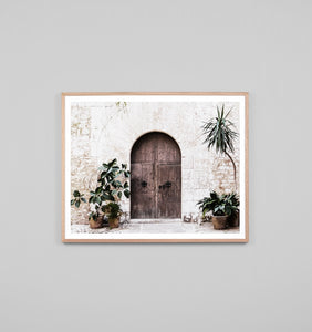 Villa Door Natural Framed Print-Magnolia Lane