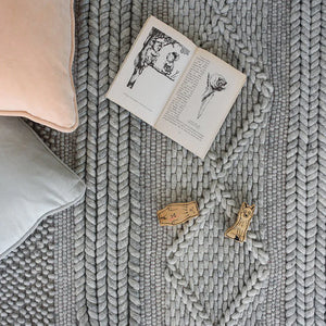 Jasper Knit Grey Wool Rug