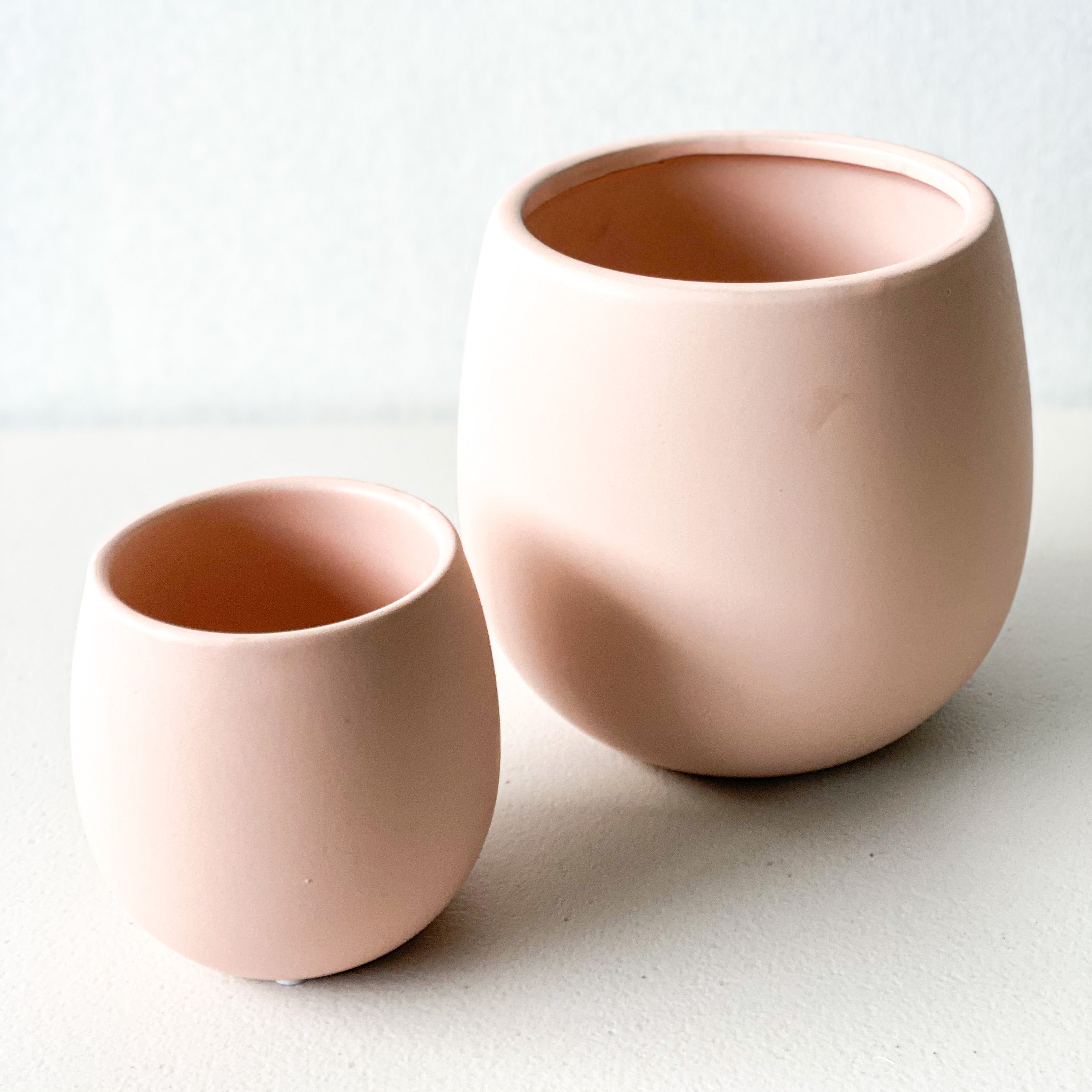 Mia Planter - Medium | Matte Nude Pink