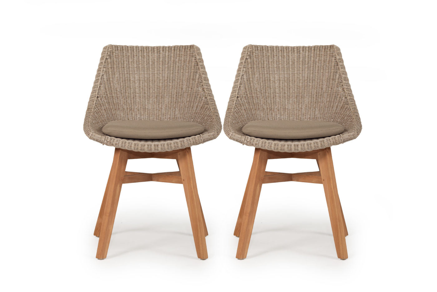 Beach House Outdoor Dining Chairs - Set of Two | Mushroom - Coastal Furniture - Magnolia Lane