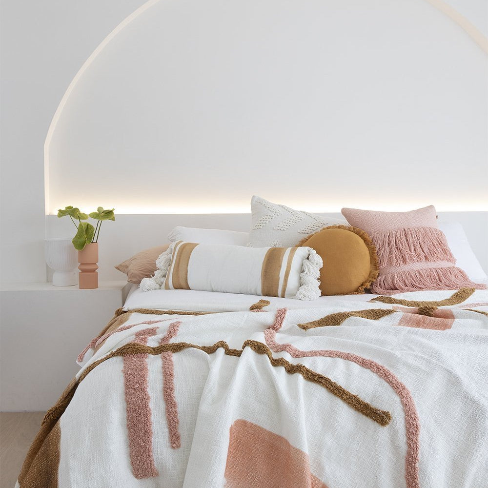 Bangs Fringed Cushion Square | Pink - Magnolia Lane