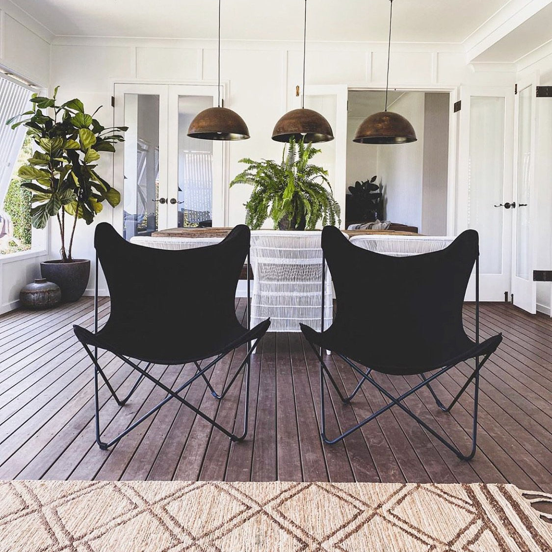 Butterfly Chair - Black | Set of Two - Magnolia Lane