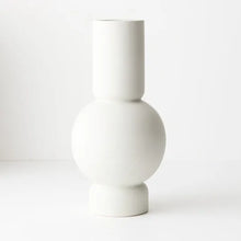 Load image into Gallery viewer, Isobel white vase with a modern design to suite a coastal or scandinavian style, Magnolia Lane home decor