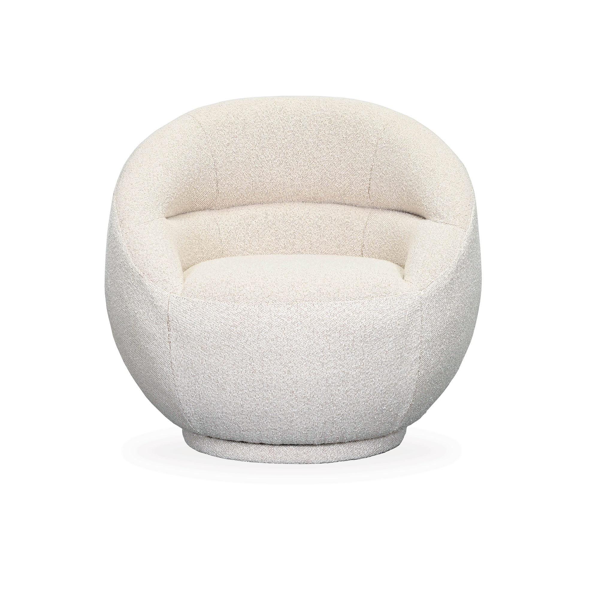 Luna Swivel Chair in, Oatmeal Boucle, Magnolia Lane modern living