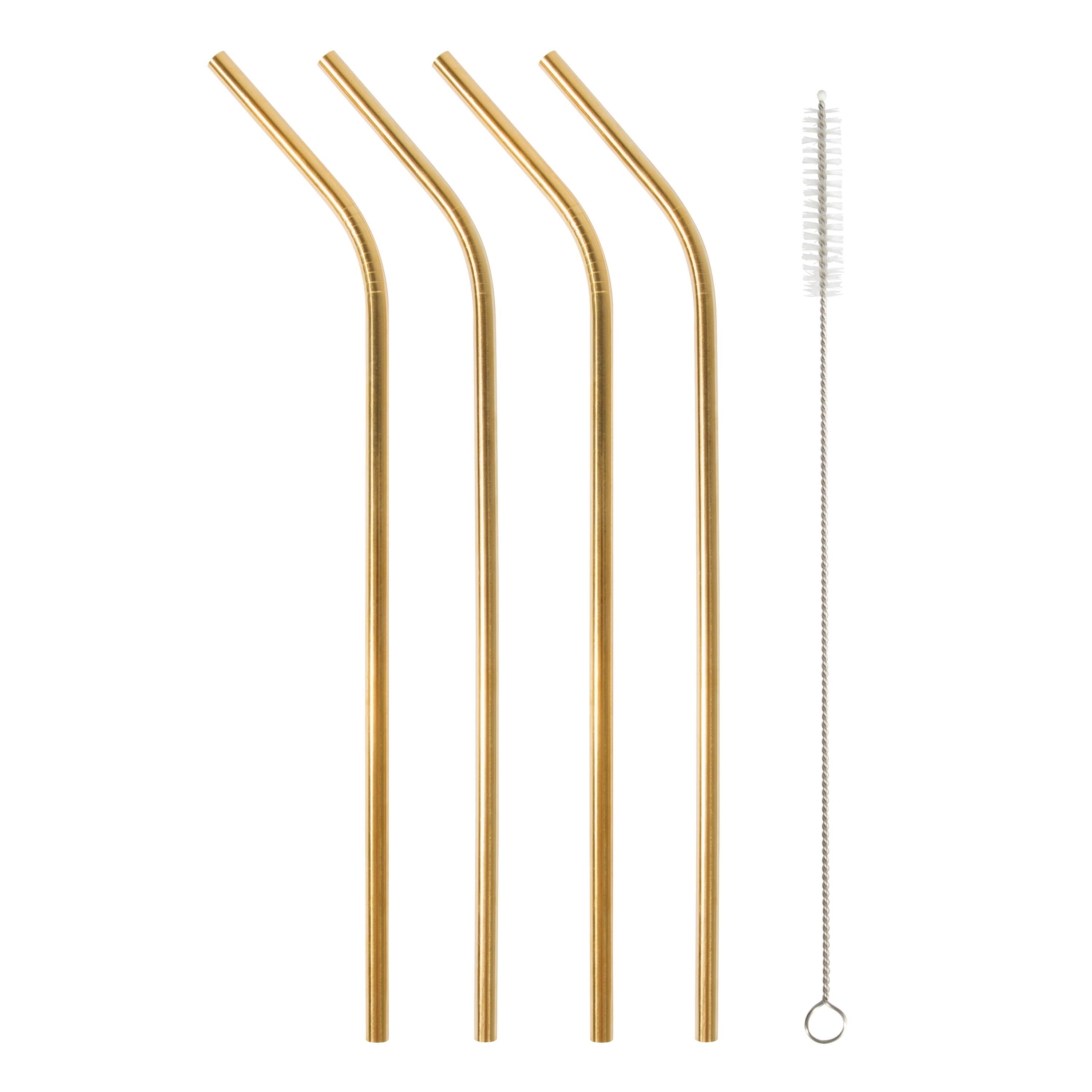 Reusable Metal Straws S4 - Metallic Assort Silver + Gold - Magnolia Lane