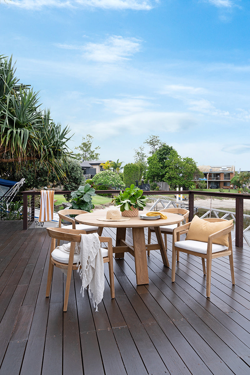 Noosa teak outdoor dinging chair, Magnolia Lane outdoor living