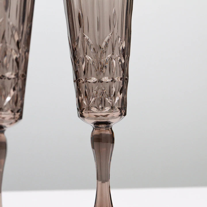 Pavilion Acrylic Champagne Flute S2 | Smoke, Magnolia Lane picnicware 3