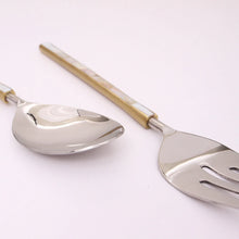 Load image into Gallery viewer, Mother of Pearl Salad Servers | Magnolia Lane artisan tableware and homewares 1