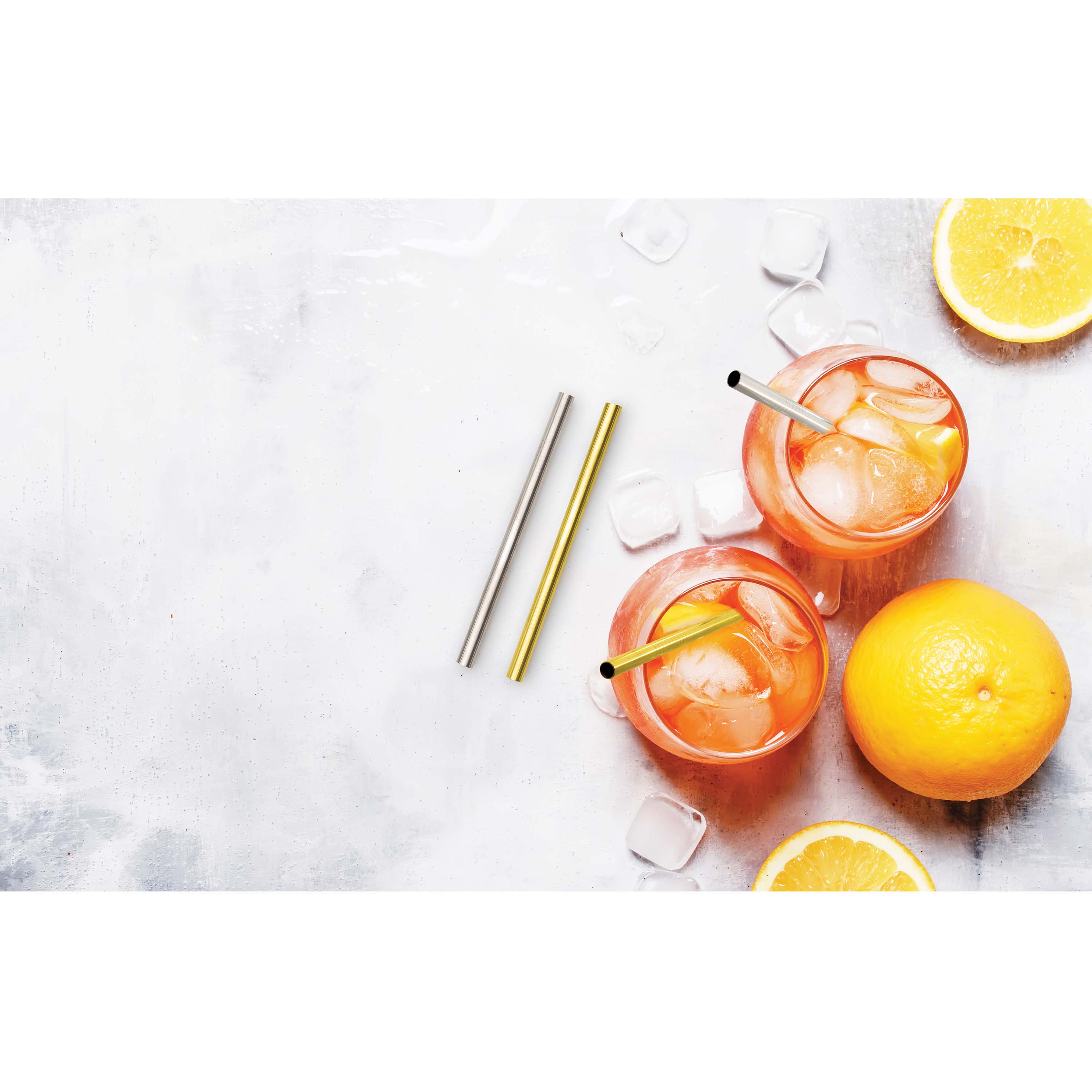 Reusable Metal Cocktail Straws S6 | Assort Silver + Gold - Magnolia Lane