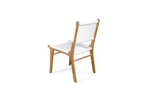 Resort open weave dining chairs in white, Magnolia Lane full outdoor coastal furniture 2