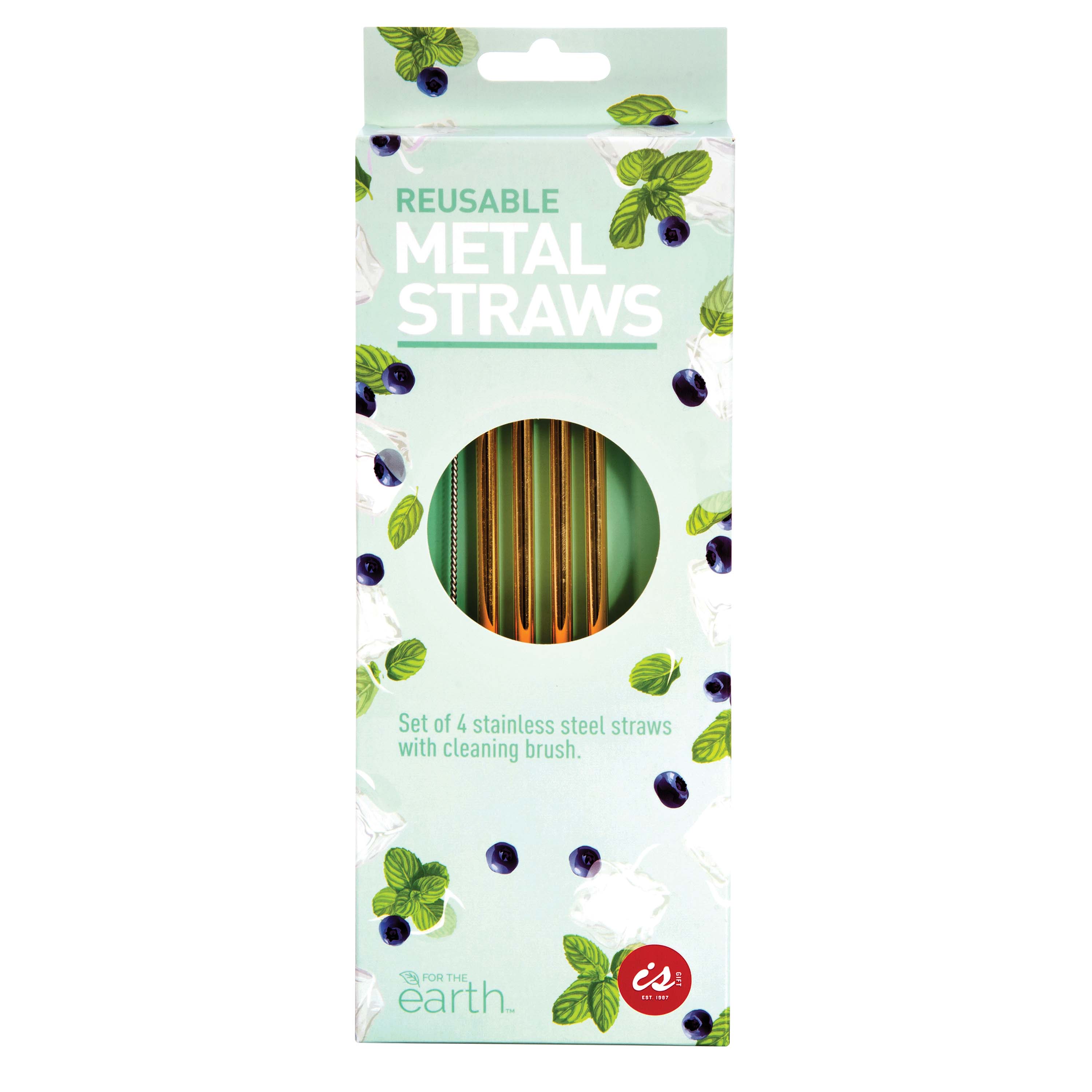 Reusable Metal Straws S4 - Metallic Assort Silver + Gold - Magnolia Lane