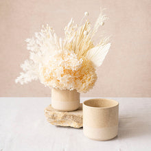 Load image into Gallery viewer, Speckled duo ceramic post in sand and cream, Magnolia Lane pots and planters Australia wide delivery