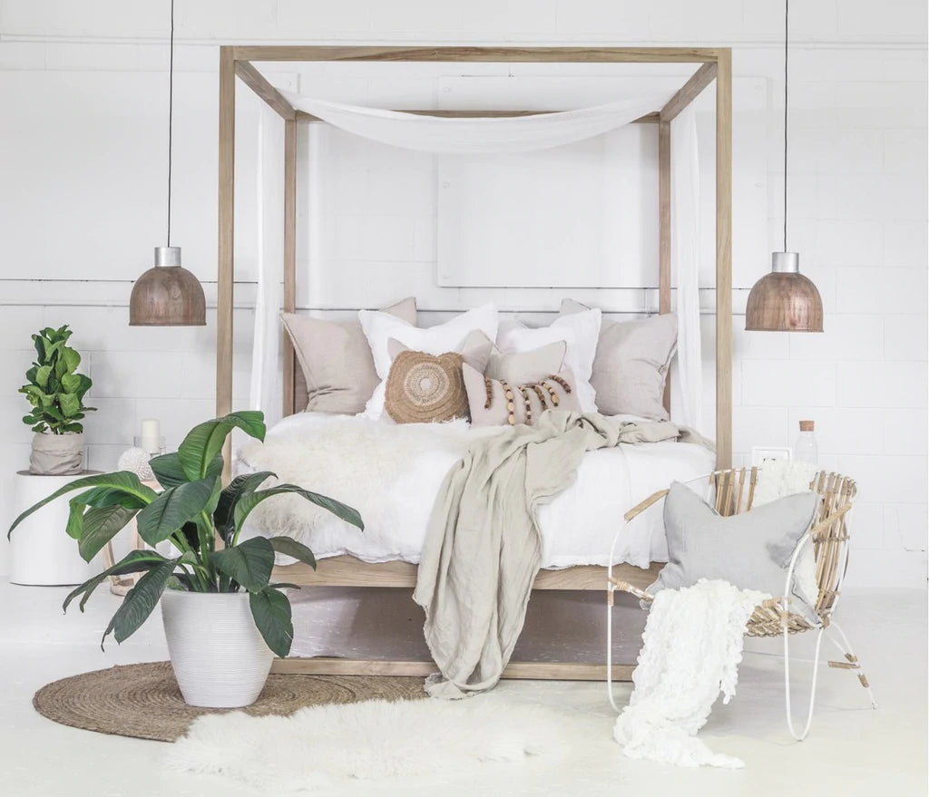 Strand Four Poster Bed in Natural Oak by Uniqwa Furniture, Magnolia Lane 2