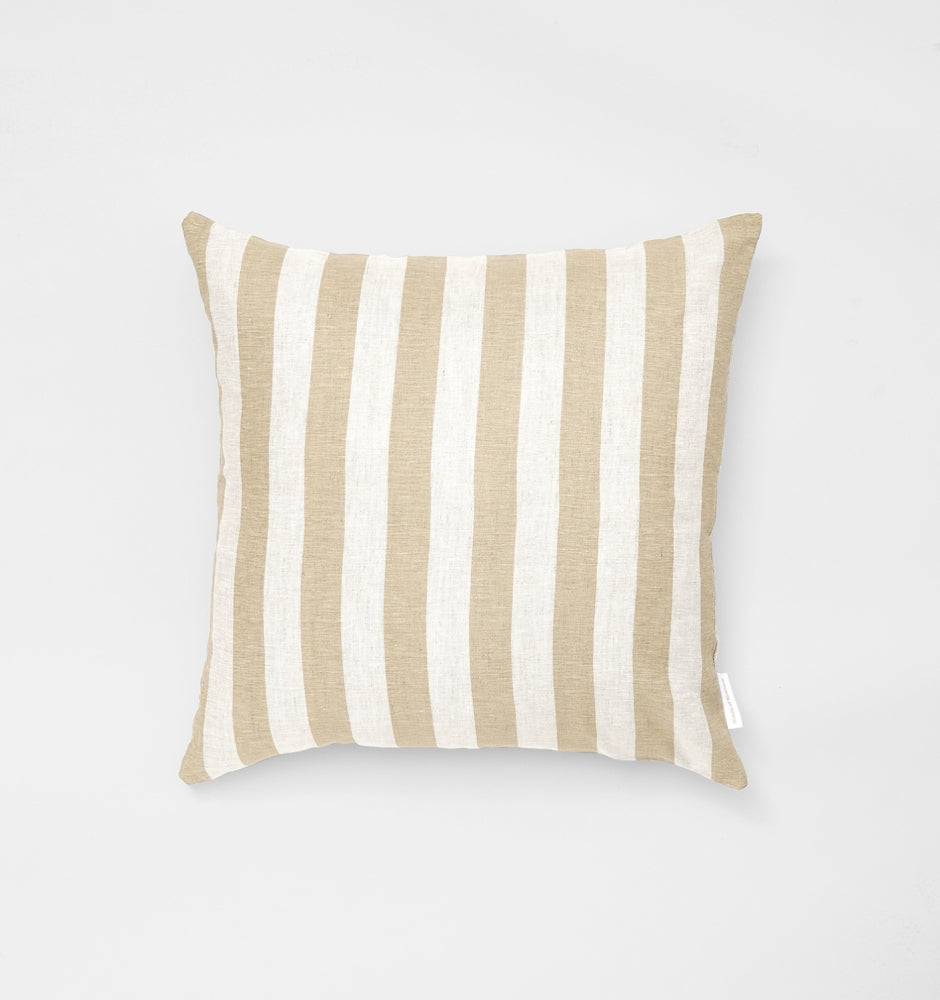 Stripe Fawn Square Cushion by Middle of Nowhere, Magnolia Lane