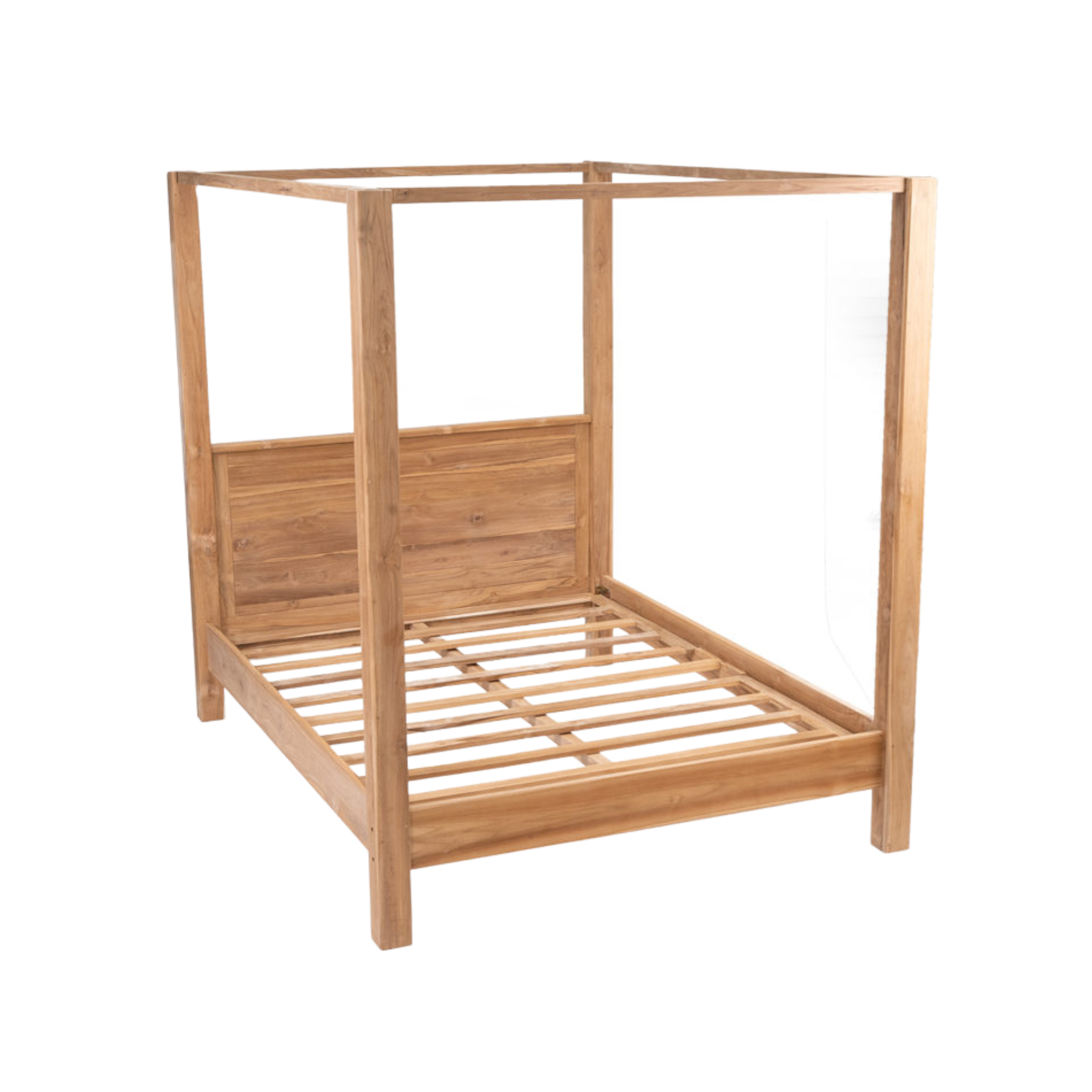 Teak Four Poster Bed in Natural, Magnolia Lane bedroom furniture