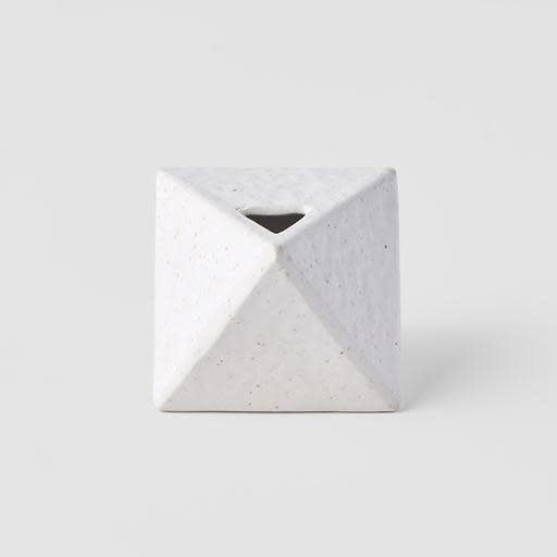 Triangular Small Vasein Matte White, Magnolia Lane home decor Sunshine Coast