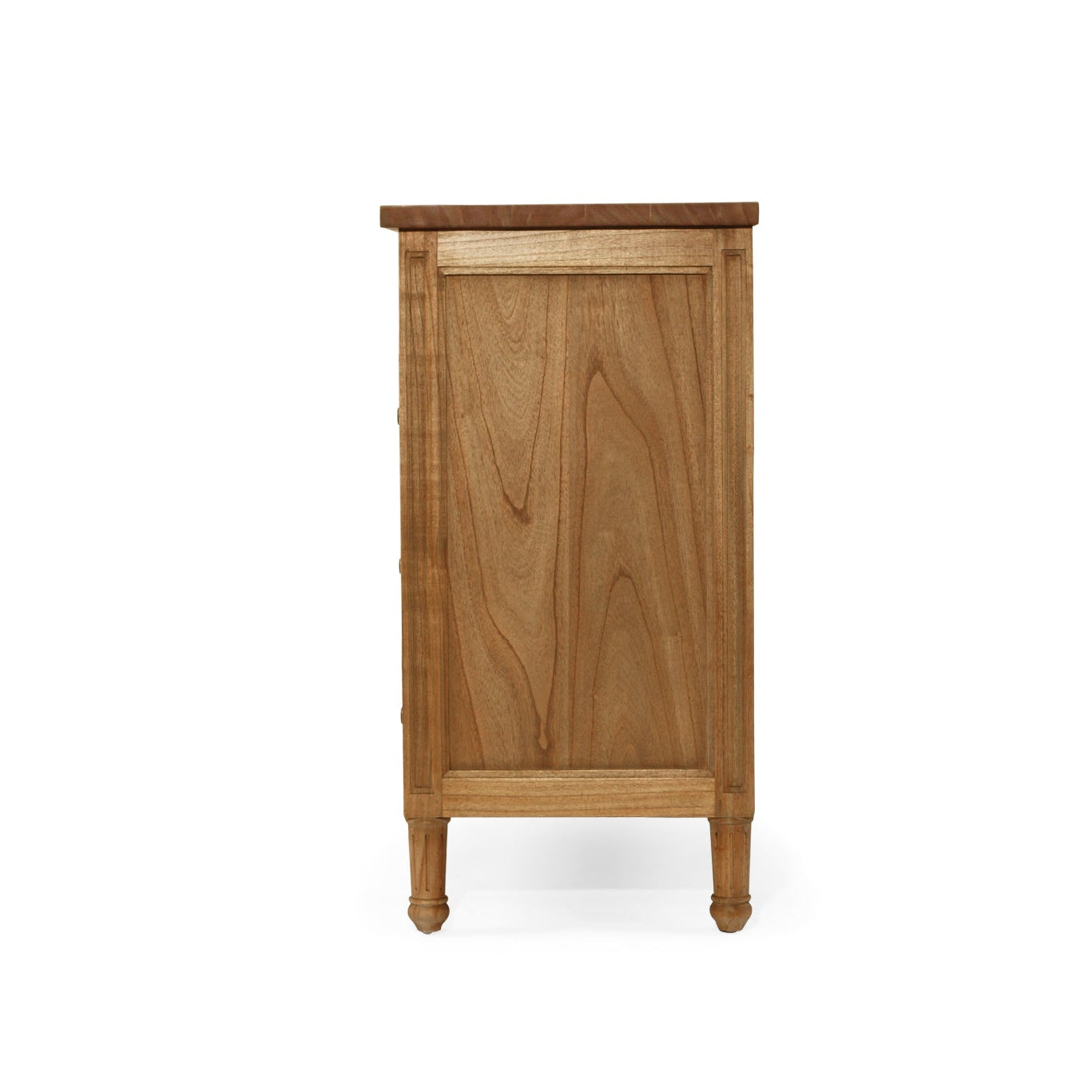 Whitsunday 13 drawer dresser in weathered oak finish made from solid white cedar, side view