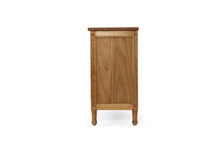 Load image into Gallery viewer, Whitsunday 13 Drawer Dresser in weathered oak, solid white cedar timber bedroom furniture with coastal style. Side perspective.