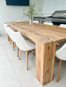 Indoor Hamali Block Timber Dining Table by Uniqwa Furniture