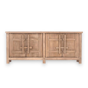 Bulu Buffet made with reclaimed elm sourced from antique doors and window sills sourced from remote Chinese villages by Uniqwa sold through Magnolia Lane