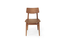 Load image into Gallery viewer, Beautifully crafted dining chair in a solid black American Walnut Frame.  Magnolia Lane modern dining furniture 2