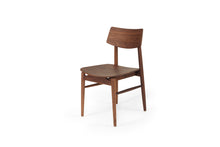 Load image into Gallery viewer, Beautifully crafted dining chair in a solid black American Walnut Frame.  Magnolia Lane modern dining furniture 3