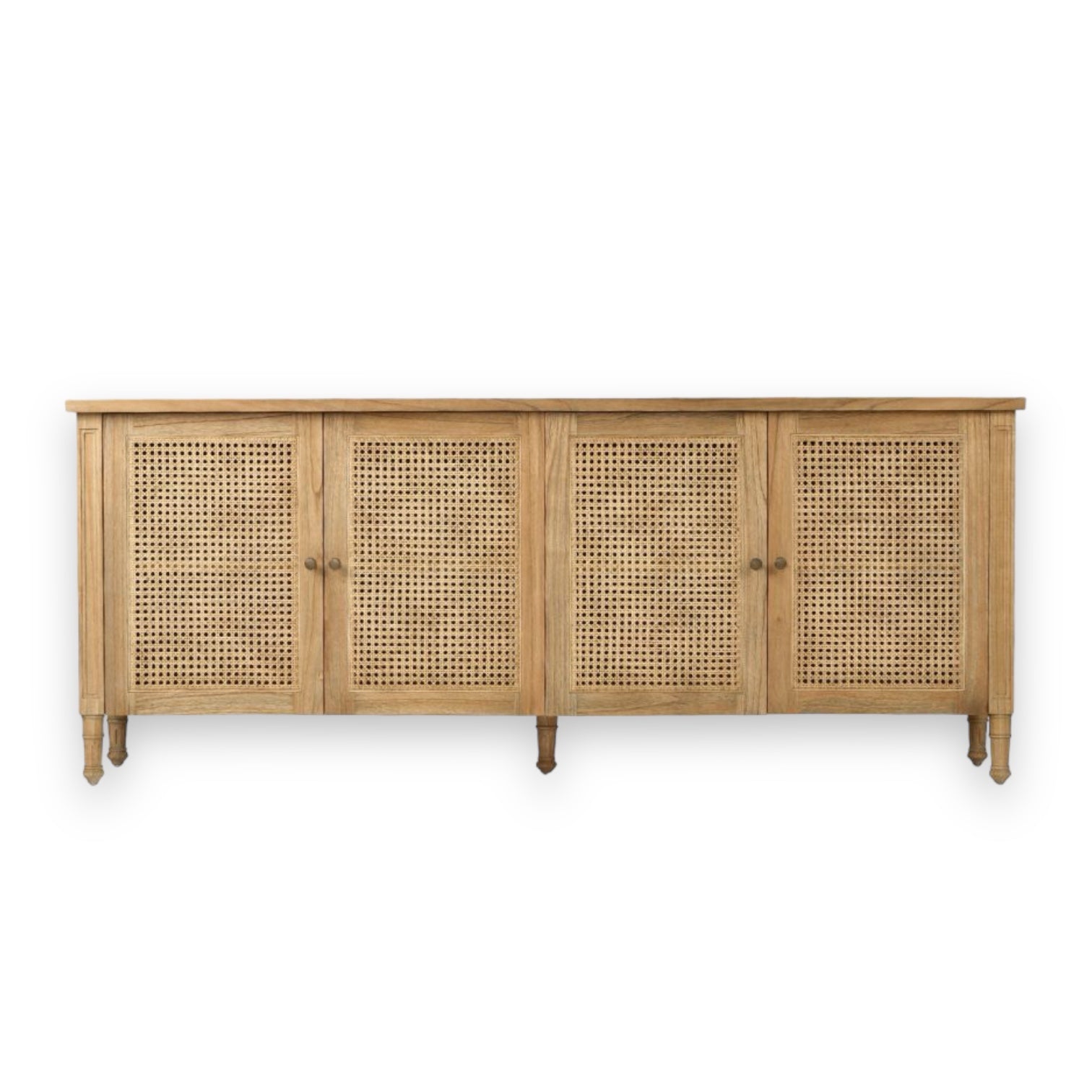 Whitsunday four door sideboard made from Mahogany timber in a weathered oak finish, perfect for a Hamptons style home, Magnolia Lane