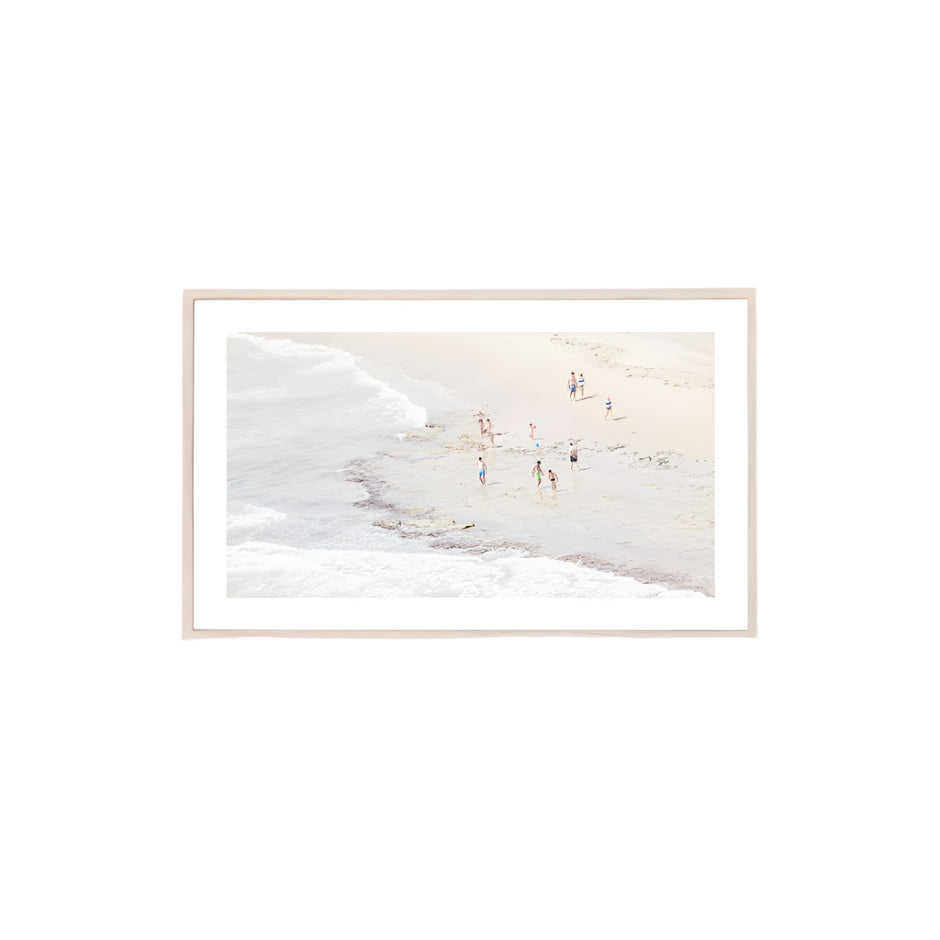Seashore Coastal Landscape Framed Print – timeless ocean photography with 5.5cm white border, part of the Warranbrooke Collection, made to order in Melbourne