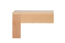 Load image into Gallery viewer, Austin Dining Table crafted from solid American Oak with a finely sanded surface and natural raw finish, built for durability and timeless style. Top corner view