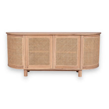 Load image into Gallery viewer, Beach four door sideboard or console with curved edges in American Oak, Coastal Style Furniture, Magnolia Lane