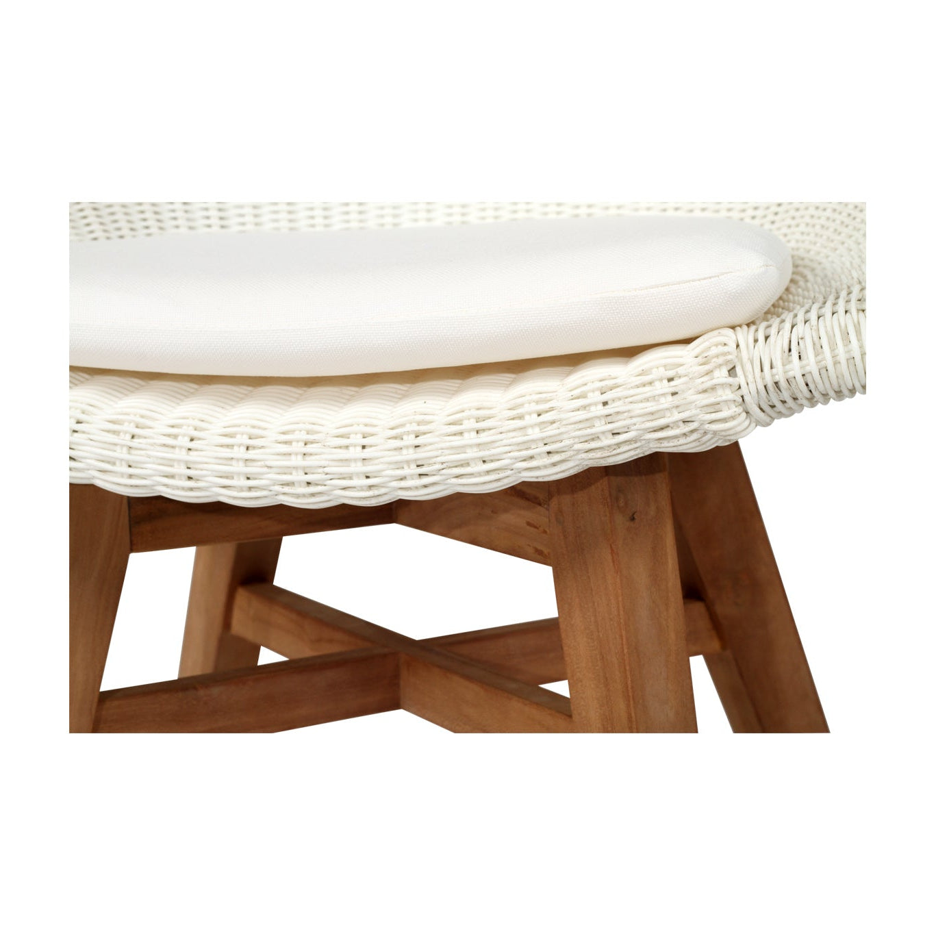 White Viro synthetic cord detail on Beach House Outdoor Dining Chair
