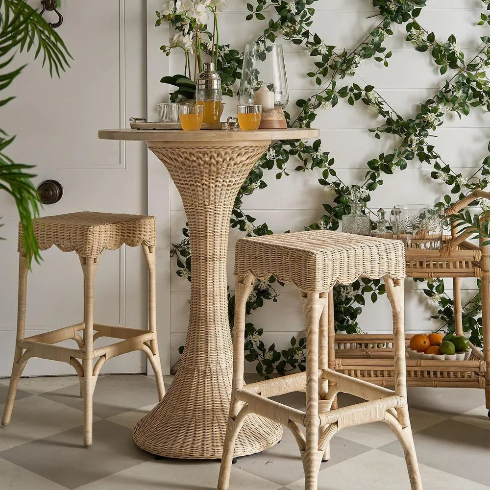Belmont rattan bar table, Magnolia Lane classic interiors 1