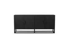 Load image into Gallery viewer, Sleek black Benji four door teak console, Mangolia Lane 1