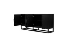 Load image into Gallery viewer, Sleek black Benji four door teak console, Mangolia Lane 4