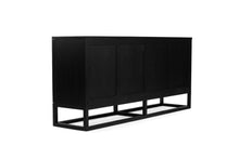 Load image into Gallery viewer, Sleek black Benji four door teak console, Mangolia Lane 6