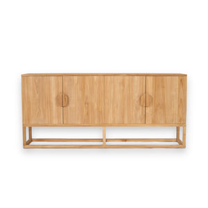 Benji four door teak sideboard, modern coastal style, Magnolia Lane