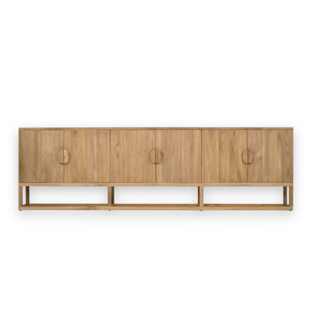 Benji six door teak sideboard for the modern home, Magnolia Lane