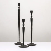 Load image into Gallery viewer, Black candle holders, Magnolia Lane modern decor