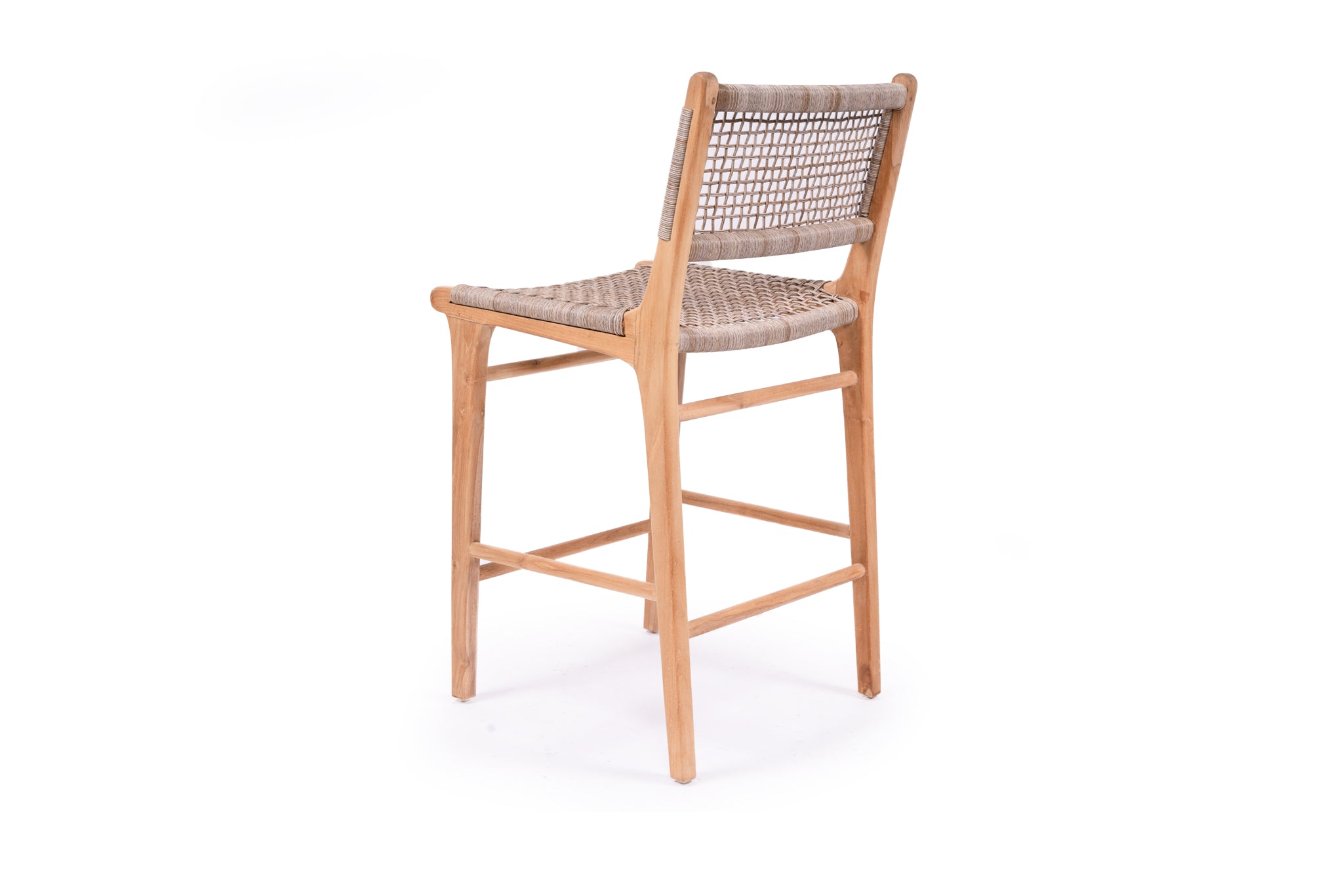Bondi counter stool with washed grey synthetic cord, Magnolia Lane