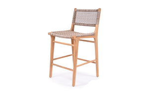Bondi counter stool with washed grey synthetic cord, Magnolia Lane