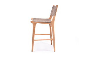 Bondi counter stool with washed grey synthetic cord, Magnolia Lane