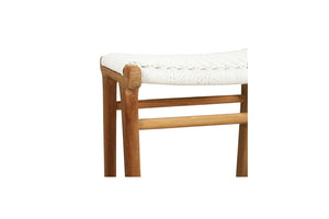 Cable Beach backless close weave conter stools in white for full outdoor entertainng, Magnolia Lane 6